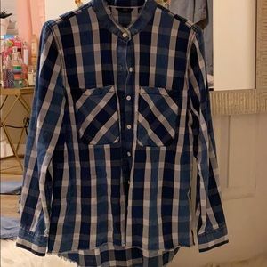 Plaid Denim Button up shirt
